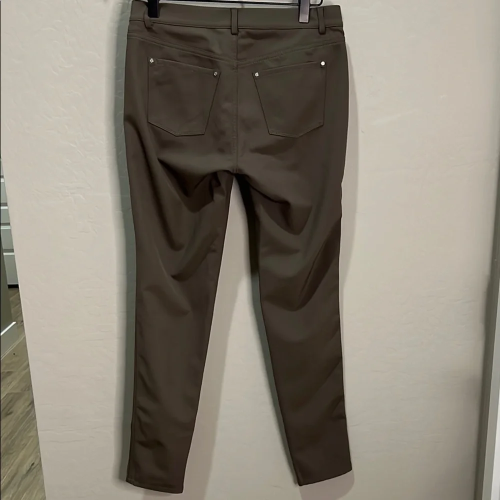Lafayette 148 Pants New York Mercer Trousers Nougat Brown Dark Tan Stretchy Luxe - Picture 8 of 14